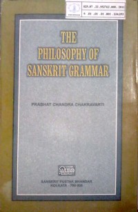 Image of The philosophy of sanskrit grammar